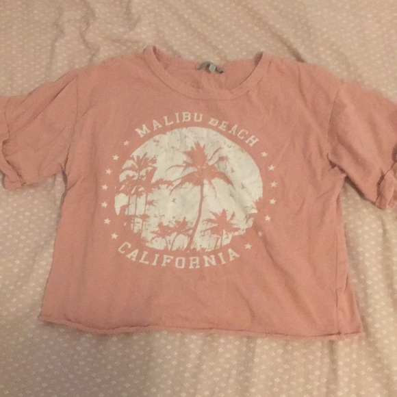 Malibu beach pink crop top - Picture 1 of 4